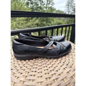 Cobb Hill by New Balance Mary Jane Black Leather 9.5 M Comfort slip on Flat